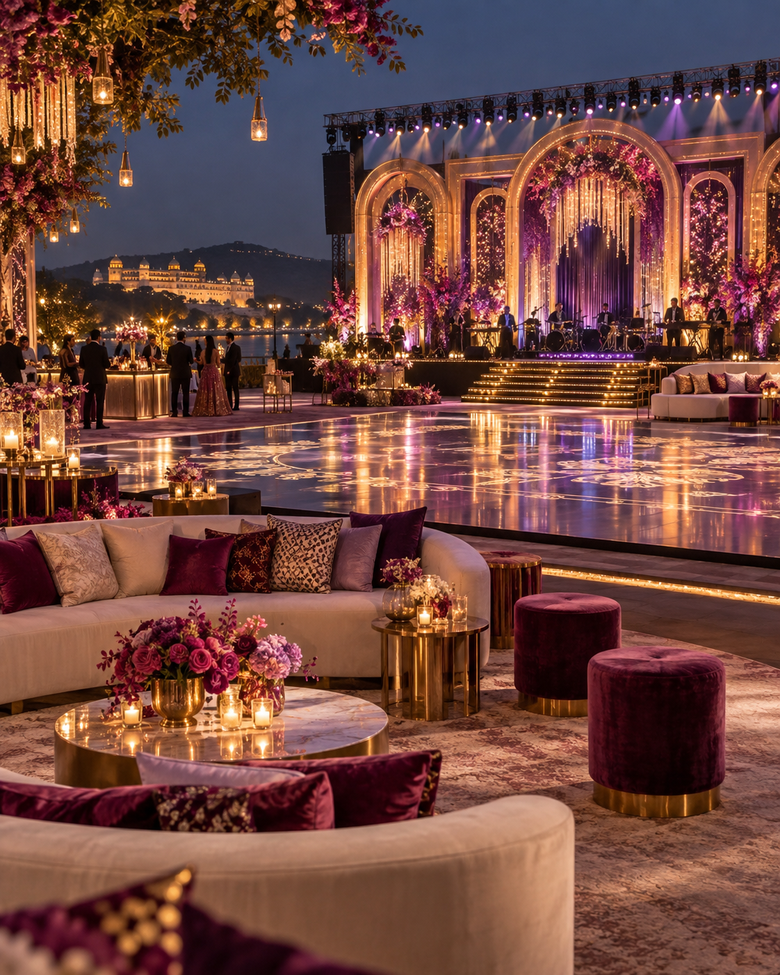 Luxury Sangeet and Cocktail décor